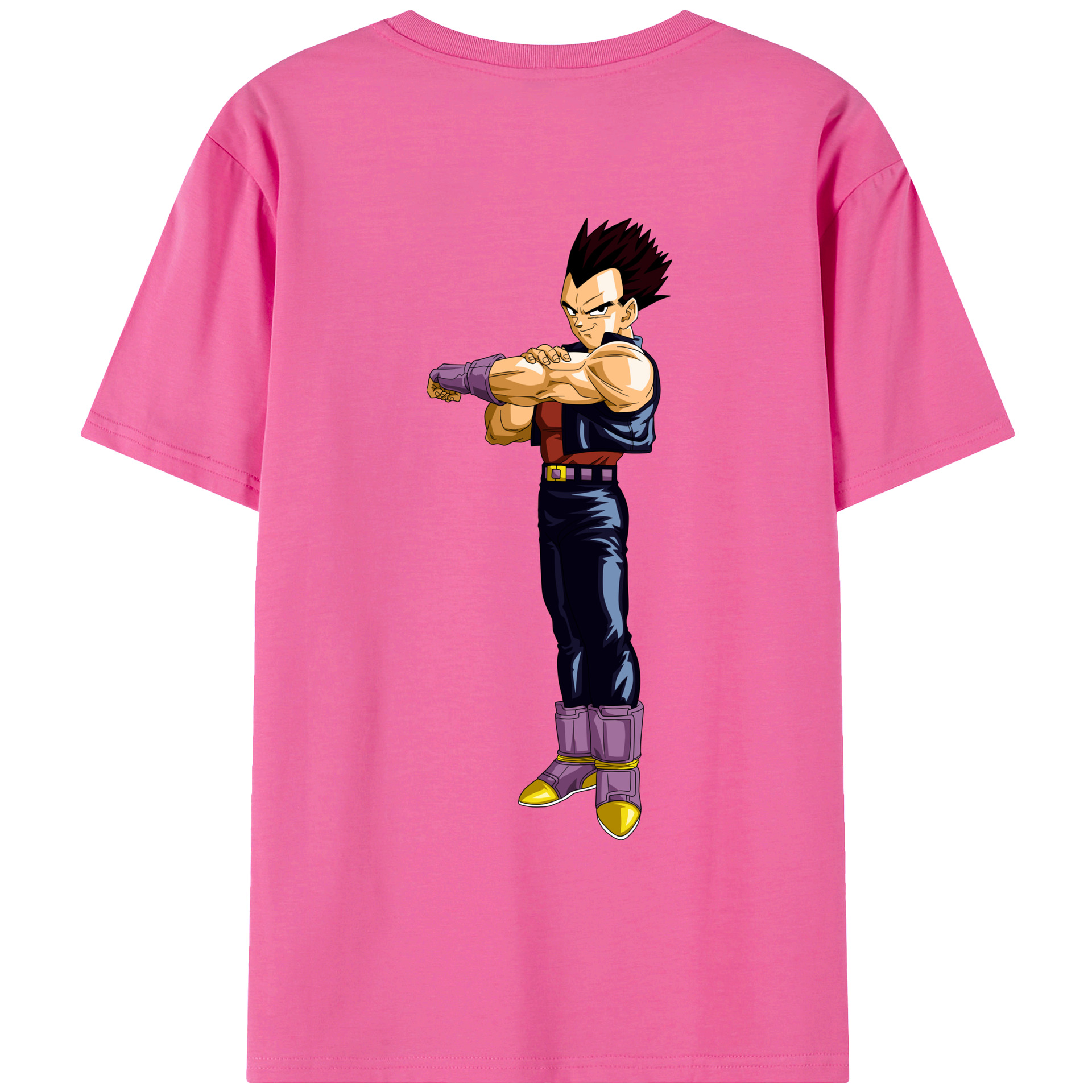 （画像用） ドラゴンボール ベジータ四世（Bejīta Yonsei）DRAGON BALL Vegeta IV レディース半袖Tシャツ(バックプリント)